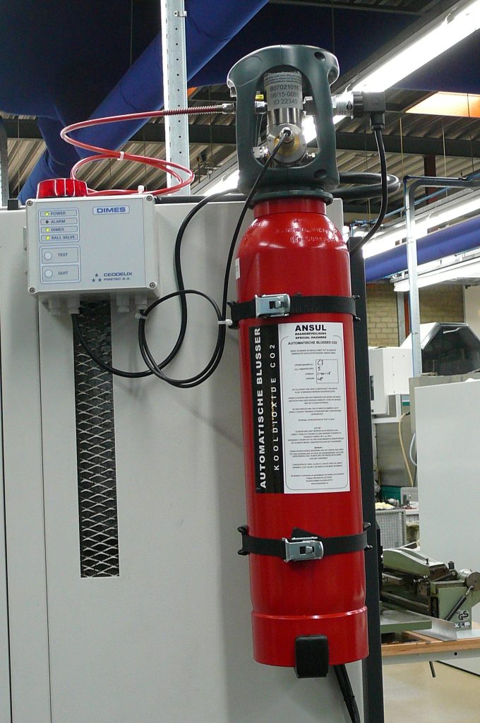 Blusgas beveiliging voor cnc machine
